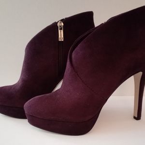Jessica Simpson Purple/Burgundy Sueded High Heel Booties Size 38/8